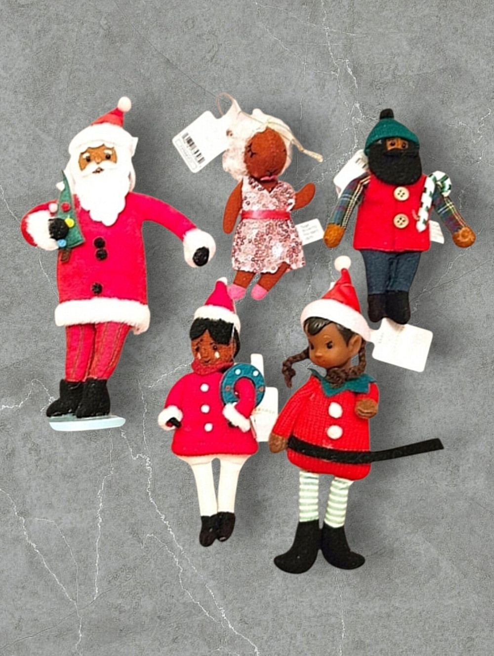 Target Wondershop Santa and Felt Christmas Ornaments Set of 5 NWT